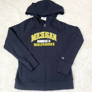 Champion Michigan Wolverines Full Zip Hoodie Sweatshirt Women's M